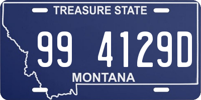 MT license plate 994129D