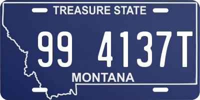 MT license plate 994137T