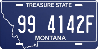 MT license plate 994142F