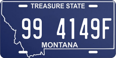 MT license plate 994149F