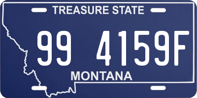 MT license plate 994159F