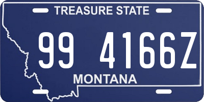 MT license plate 994166Z