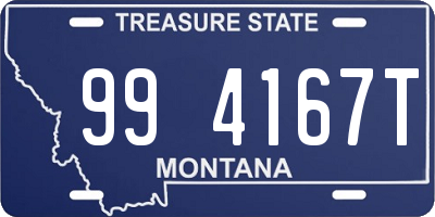 MT license plate 994167T