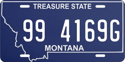 MT license plate 994169G