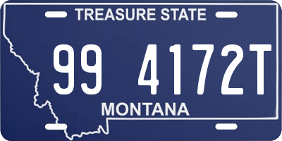 MT license plate 994172T