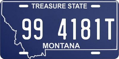 MT license plate 994181T