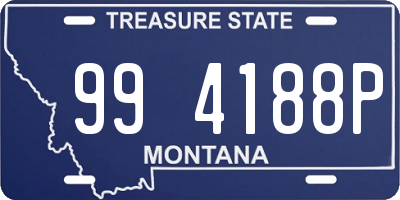 MT license plate 994188P