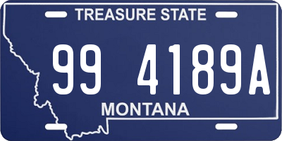 MT license plate 994189A