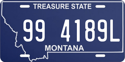 MT license plate 994189L