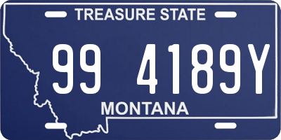 MT license plate 994189Y