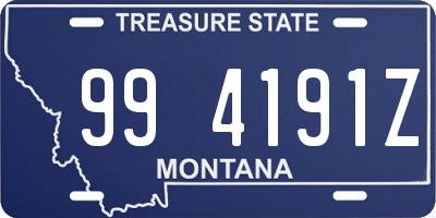 MT license plate 994191Z