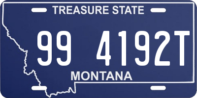 MT license plate 994192T