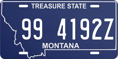 MT license plate 994192Z