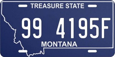 MT license plate 994195F