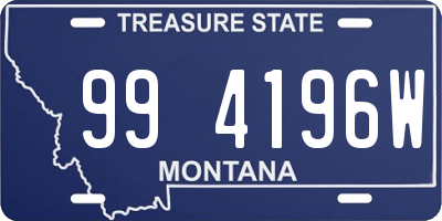 MT license plate 994196W