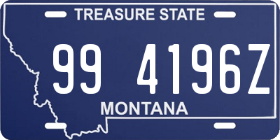 MT license plate 994196Z