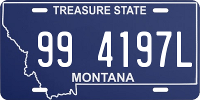 MT license plate 994197L