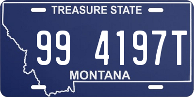 MT license plate 994197T