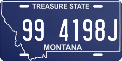 MT license plate 994198J