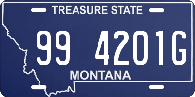 MT license plate 994201G