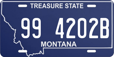 MT license plate 994202B