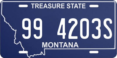 MT license plate 994203S