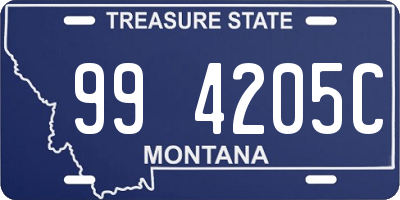 MT license plate 994205C