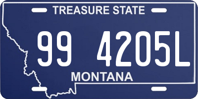 MT license plate 994205L