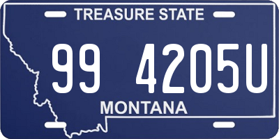 MT license plate 994205U