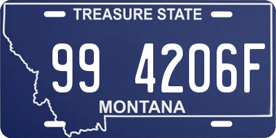 MT license plate 994206F