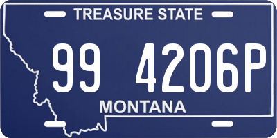 MT license plate 994206P