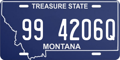 MT license plate 994206Q