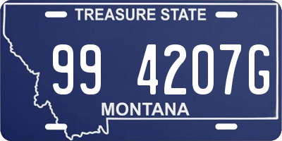 MT license plate 994207G