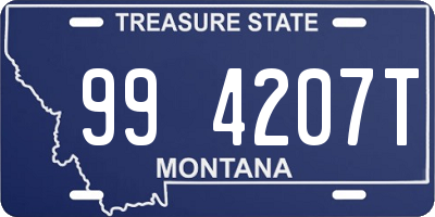 MT license plate 994207T