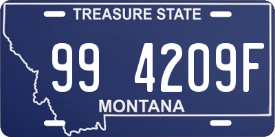 MT license plate 994209F