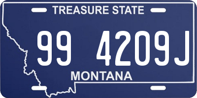 MT license plate 994209J