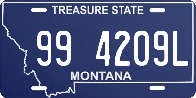 MT license plate 994209L