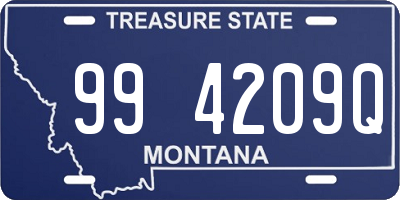 MT license plate 994209Q