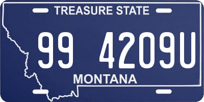 MT license plate 994209U