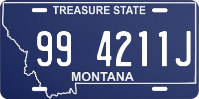 MT license plate 994211J