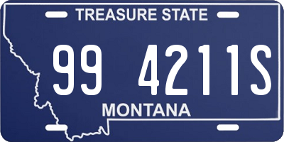 MT license plate 994211S