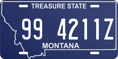 MT license plate 994211Z