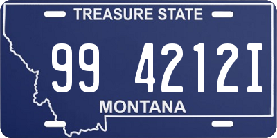 MT license plate 994212I