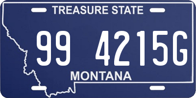 MT license plate 994215G