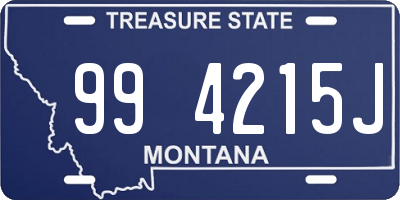 MT license plate 994215J