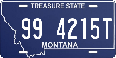 MT license plate 994215T