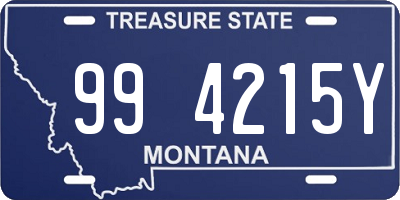 MT license plate 994215Y