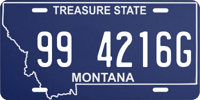 MT license plate 994216G