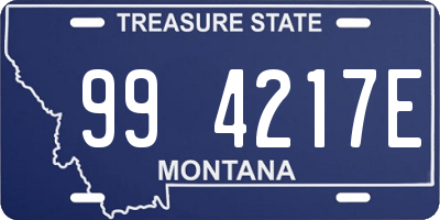 MT license plate 994217E