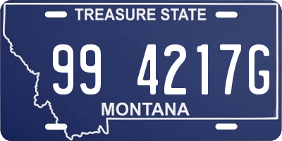 MT license plate 994217G